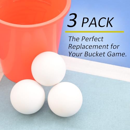 Bucket Toss Replacement Balls 3 Pack for Outdoor Yard Game - style: Pong balls