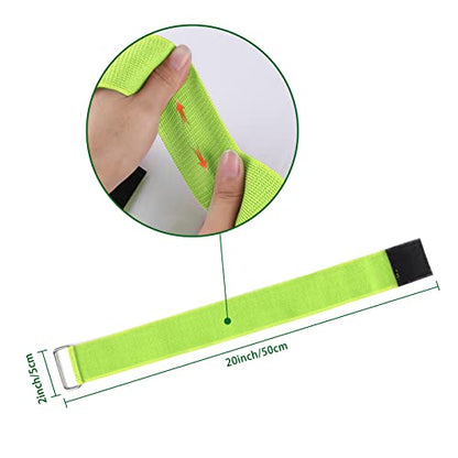 Hooqict 10Pcs 3 Legged Race Bands for Outdoor Party Group Games - Kid Adult Three Legged Race Birthday Party Carnival Field Day Relay - Gym Class Team Building Supplies Family Fun Activity