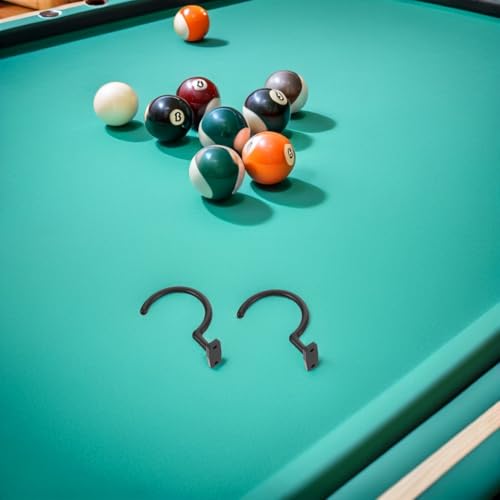 Toyvian 4pcs Billiard Cue Hanger Pool Cue Rack Metal Stick Holder Wall Mounted Billiards Accessories for Home Bar Snooker Storage