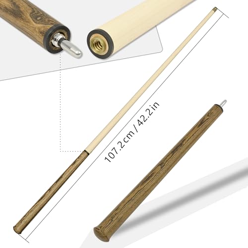 HomeSeason Jump Break Stick Canadian Maple Cue Stick, 10.5oz 42-Inches Pool Cue Suitable for Children, 13.5mm Tip, Quick Release Joint - color: HS-T01-B