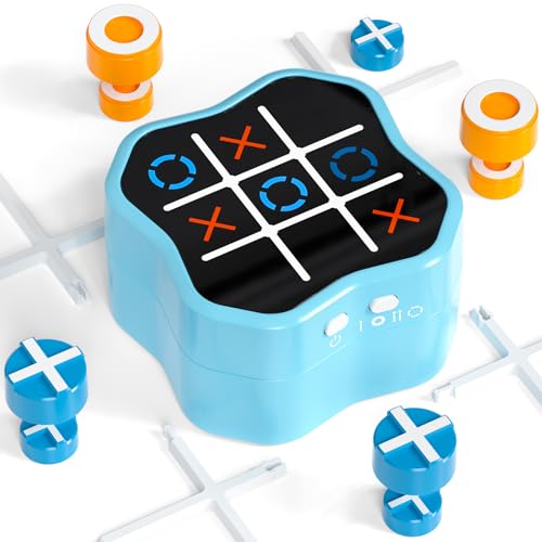 Tic Tac Toe Game, 3-in-1 Electronic Handheld Games Console for Kids Memory Growth, Portable Puzzle Travel Games,Board Game for Kids and Adults, Christmas and Birthday Gifts for All Ages 3+