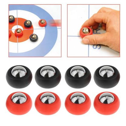8Pcs Mini Shuffleboard Pucks, Mini Shuffleboard Rollers Set, Shuffleboard Table Accessories, Indoor Shuffleboard Games Pucks, for Games Family