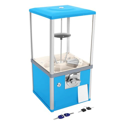 Gumball Machine for Kids, 25-Cent Vending Machines, PS Bouncy Balls Dispenser, 1.77-1.97in Huge Load Capacity Coin Operated Gumball Bank, Hold 200 Capsule Toys for Retail/Game Store (Blue) - color: Blue