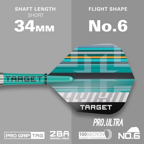 Target Darts Hydro Soft Tip Dart Set (Barrel 12), 18G/20G | 90% Tungsten Darts, Pro Ultra No.6 Flights, Pro Grip Tag Shafts, Pixel Tips | Professional Dart Sets