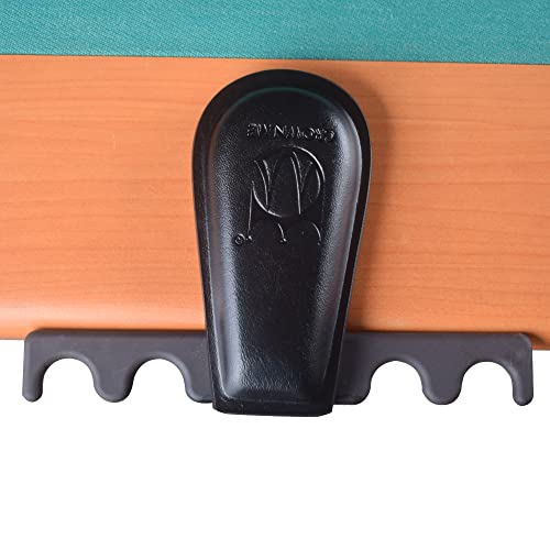 CROWN ME Weighted 4-Cue Leather pool cue holder - color: black