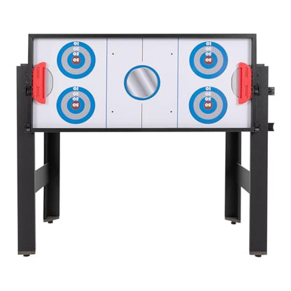 5-in-1 Multi Game Table for Kids & Adults, Combo Set with Billiards, Ping Pong, Hockey, Basketball & Archery, Portable Family Fun Activity Center for Game Room
