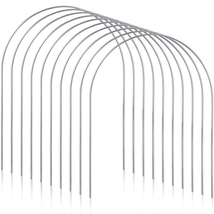 Deekin Set of 9 Croquet Wickets Replacement for Croquet Metal Hoops with Galvanized and Plastic Coating for Family Lawn Backyard Outdoor Game(U Shape) - style: U Shape