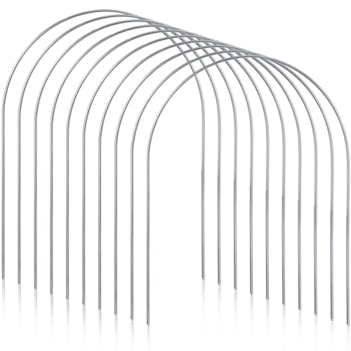 Deekin Set of 9 Croquet Wickets Replacement for Croquet Metal Hoops with Galvanized and Plastic Coating for Family Lawn Backyard Outdoor Game(U Shape) - style: U Shape