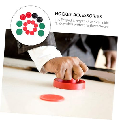 Air Hockey Pushers and Pucks Plastic Strikers with Thick Felt Pads for Table Game Replacement Accessories in Blue Black Red Green
