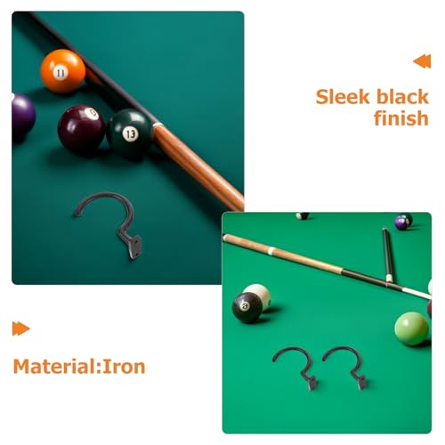 Toyvian 4pcs Billiard Cue Hanger Pool Cue Rack Metal Stick Holder Wall Mounted Billiards Accessories for Home Bar Snooker Storage