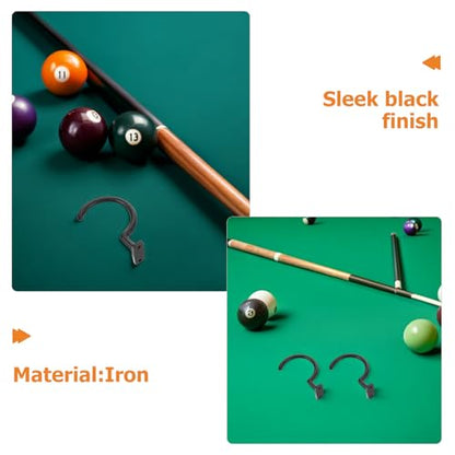Toyvian 4pcs Billiard Cue Hanger Pool Cue Rack Metal Stick Holder Wall Mounted Billiards Accessories for Home Bar Snooker Storage