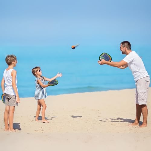 Toss and Catch Ball Set Beach Toys Outdoor Games Yard Games for Kids Ages 4-8 Baseball Games Sticky Balls Outdoor Toy for Kids Gifts for Boys & Girls