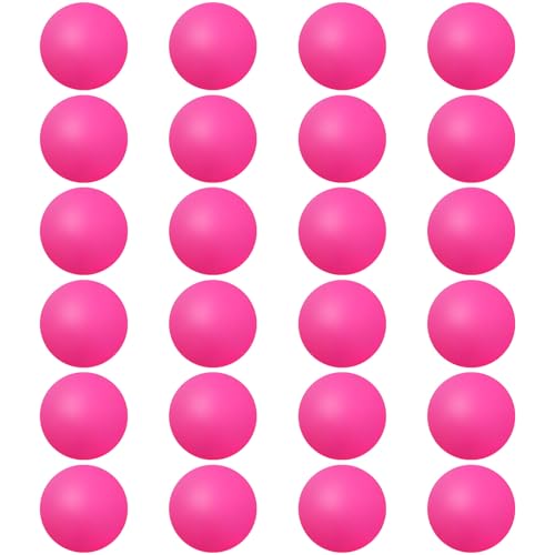 Soulchen 40mm Glow in The Dark Table Tennis Balls Bulk, Carnival Game Night, Neon Birthday Party Favors, Classroom Rewards, Goodie Bag Filler, Pet Playmate - color: Hot Pink, size: Solid
