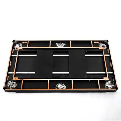 6-7 Ft Portable Pool Table, Folding Billiards Tables with Full Set of Balls, Cues, Chalk & Brush, No Assembly, Adult Pool Table for Family/Game Room/Basements/Garage/Outdoor