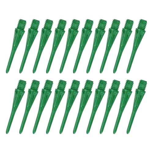 YOKIVE 30 Pcs Plastic Dart Tips, Game 2BA Thread Soft Darts Tips Replacements Plastic Tips Soft Tips| Indoor Outdoor Play (Green)