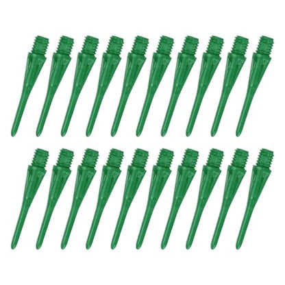 YOKIVE 60 Pcs Plastic Dart Tips, Game 2BA Thread Soft Darts Tips Replacements Plastic Tips Soft Tips| Indoor Outdoor Play (Green)