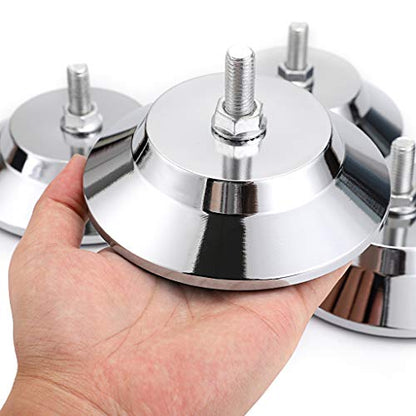 OwnMy 4 PCS Billiard/Pool Table Leg Levelers, Leveling Risers for Football/Soccer Table, Ping Pong Table, Air Hockey Table, 5 Inch Metal Game Table Leg Levelers Heavy Duty Leveling Feets