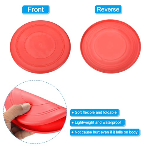 PATIKIL Flying Disc, Flying Discs Soft Waterproof for Adults Dog Playing Sport Game - color: Red