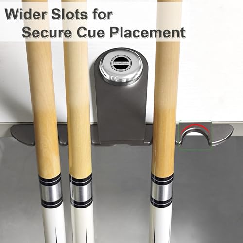 Portable Pool Stick Holder - 4-Cue Weighted Claw Holder for Billiard Table, Grey - color: Grey