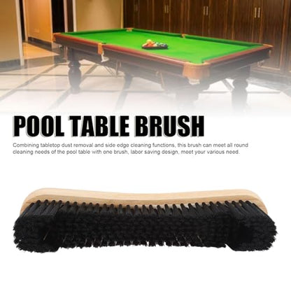 Keenso Pool Table Brush, Soft and Fine Dust Remover Pool Table Brush 12in Poplar Wood Nylon for Cleaning