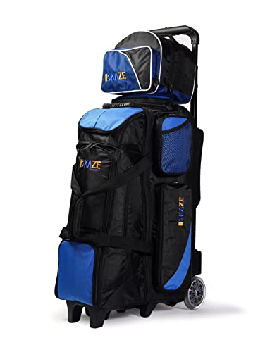 4 Ball Bowling Roller + 1 Ball Add On Spare Tote - color: Blue-Black
