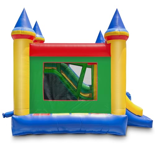 Cloud 9 Commercial Grade Castle Bounce House with Slide and Blower - 100% PVC 16' x 17' Inflatable Bouncer