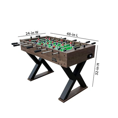 KICK Drias 48" Foosball Table – Compact Indoor Game Table - color: Brown