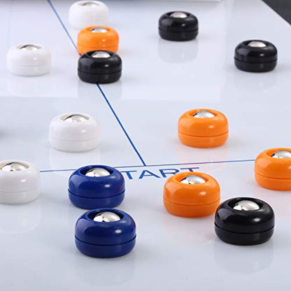 Gejoy Mini Shuffleboard Replacement Puck Tabletop Equipment Rollers Set Shuffleboard Curling Accessories - color: White, Black, Blue, Orange