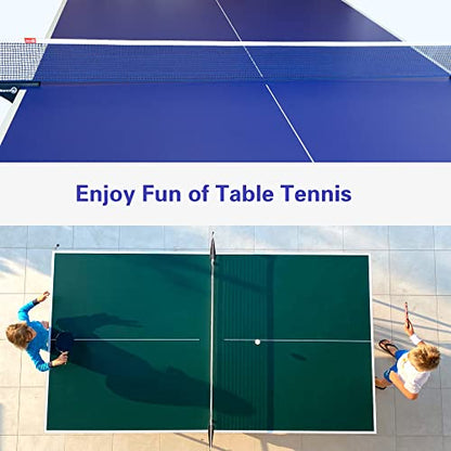 Sanung Table Tennis Net, C-X1B Portable Ping Pong Training Net Replacement for 60 inch Width Regulation Size Tables, Set of 2, Royal Blue