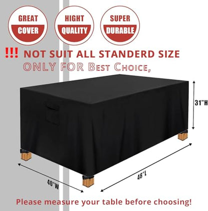 Foosball Table Cover compatible with Best Choice,48in Waterproof 210D Football Table Cover Outdoor Waterproof with 4 Windproof Buckles & Handle,48"L x 40"W x 31"H(Only Cover)