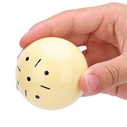 CHICIRIS Resin Cue Ball, High Gloss Training Billiard Ball with Standard Lines and Dots for British Snooker Practice, Enhanced Control and - size: US Style 57.2MM