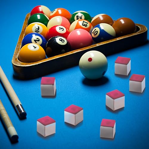 Junkin Pool Chalk Cubes for Billiard Cue Sticks, 48/72/108Pack Options, Table Accessories for Clubs, Bars & Home - color: Red