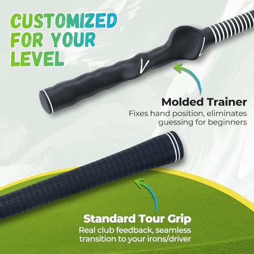 Golf Rope Swing Trainer, Professional Golf Swing Rope Training Aid to Improve Speed, Tempo, Rhythm, Flexibility and Strength, Golf Warm-Up Practice Equipment for Golfers of All Levels - color: Black-B