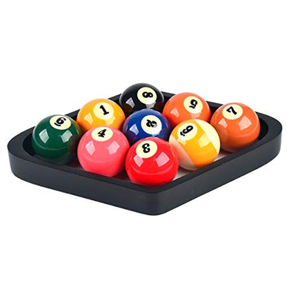 Solid Wood Pool Ball Triangle Rack, Pool Table Ball Holder Positioning Rack,2-1/4" Pool Ball Rack - color: Black