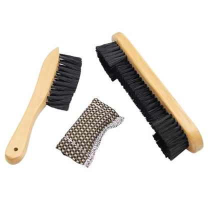 3Pcs Billiard Brush Set Wooden Handle 8 Inch 9 Long Wide for Pool Table Cleaning Soft Bristles No Scratch Felt Rail for Pool Tables and Cabinets