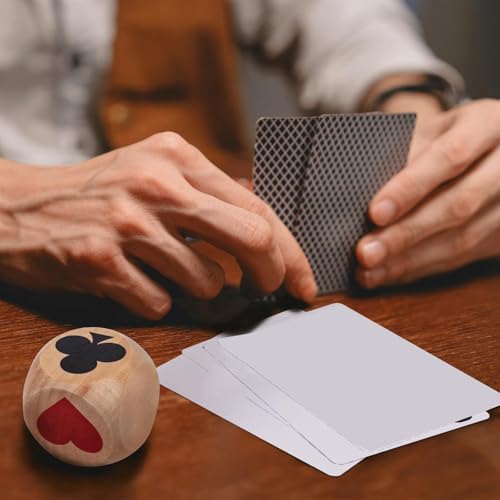 2pcs Euchre Indicators Wooden Trumps Suit Dices Portable Double Marker for Travel Camping Party Use