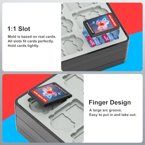 QuoLumPIA 120 Game Case for Nintendo Switch 2/OLED/Lite - Hard Shell & Magnetic Closure, Shockproof & Scratchproof, Holds 120 Game Cards & 240 SD Cards - Portable Travel Organizer, Festival Gift - size: 120