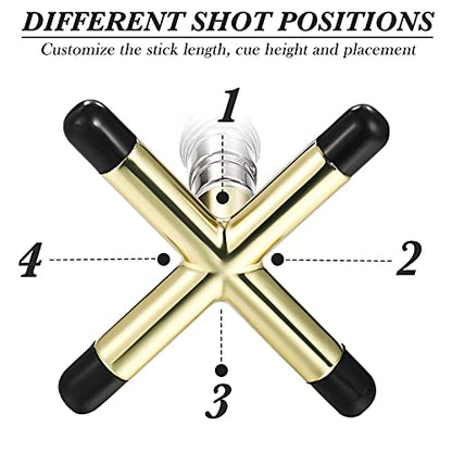 Skylety Pool Cue Snooker Stick Pool Table Accessories Retractable Billiards Cue Rest with Removable Brass Bridge Head - style: Cross Bridge Head