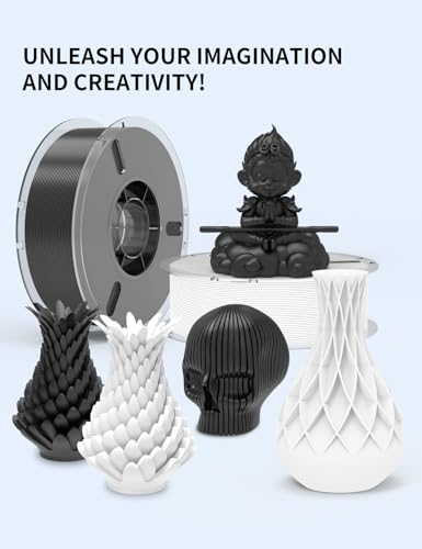RAMBERY Black PLA+ 3D Printer Filament 1.75mm 1kg Spool, Toughness Upgraded 3D Printing Filament, Neatly Wound Fit Most FDM Printers - color: Pla+ Black, size: 1kg