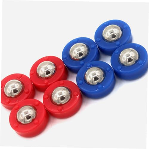 Happyyami 20pcs Tabletop Shuffleboard Pucks Accessory Set Mini Shuffleboard Game Replacement Discs for Home Clubs Entertainment Venues Boost Game Excitement with Red Blue Roller Balls