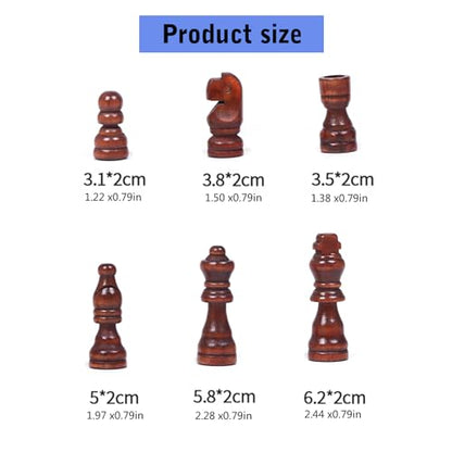 32Pcs International Chess Figures 2.5inch Wood Chess Pieces Chess International Chess Figures Board Accessories