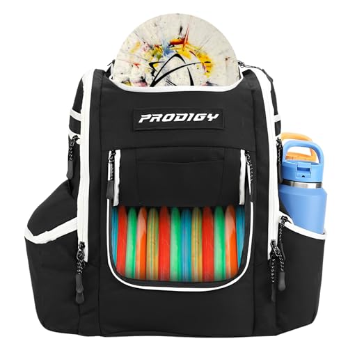 Prodigy Disc Apex XL Disc Golf Bag | Large Disc Golf Backpack | Store 34+ Discs | Premium Big Disc Golf Bags with Cooler - color: Black