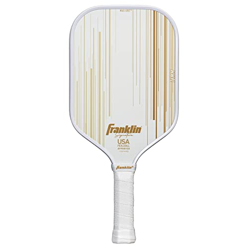 Franklin Sports Pro Pickleball Paddles - Signature Series Pro Pickleball Paddle with MaxGrit Surface - USA Pickleball (USAPA) Approved Tournament Pickleball Paddles - 13mm + 16mm Polypropylene Cores - color: Pro Player - Gold, size: 16mm