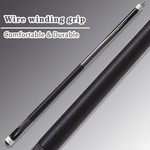 58 inch Canadian Maple Pool Cue Stick 19/20/21 Ounces Available, 13mm Fiber Leather Tip Billiard Cue, Irish Linen Wrap Cues for Beginner, Commercial and Home Entertainment - color: 01