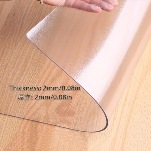 Chair Mat for Hard Floors Clear Frosted Desk Floor Mat Large Table Cover for Bedroom Dresser Kitchen Rolling Chair Thickness 0.06in Scratch Proof Waterproof Grime Proof(16x24in) - size: 16x24in