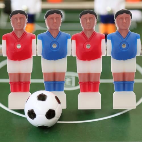 Kisangel 4Pcs Foosball Table Men Replacement Table Soccer Player Foosball Replacement Parts (2pcs Red and 2pcs Blue)