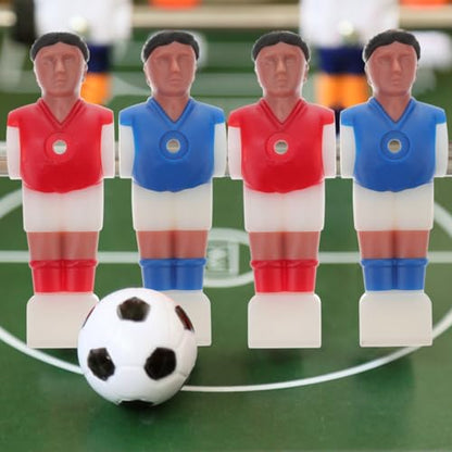 Kisangel 4Pcs Foosball Table Men Replacement Table Soccer Player Foosball Replacement Parts (2pcs Red and 2pcs Blue)
