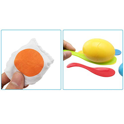 BOHS Egg and Spoon Race Game Set with Yolk - Outdoor Lawn Relay Game for Kids - Field Day Party Favors Toy