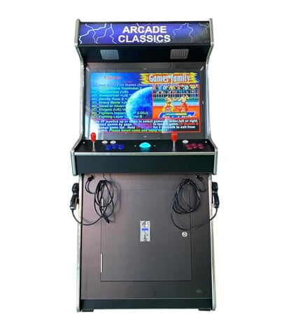 Top Us Video Arcades Full Size Commercial Grade Upright Standup Arcade Machine 2 Player 4500 Games 32 inch Screen Black with 2 Shooting Guns