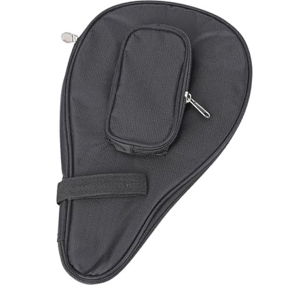 Healifty Table Tennis Paddle Bag with Ball Case, Black Reusable Storage Case for Sports, Portable Ping Pong Bat Storage Organizer and Adults